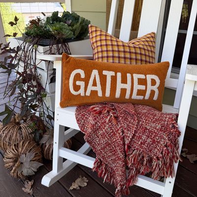 Gather Around Corduroy Lumbar Pillow
