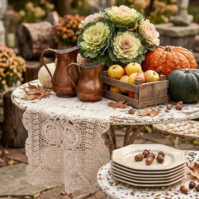 Gathered Cottage Crochet Table Runner