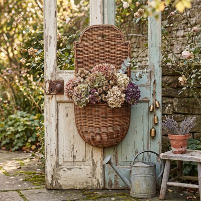 Gathered Grove Rattan Wall Basket