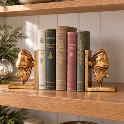 Gilded Bow Bookends