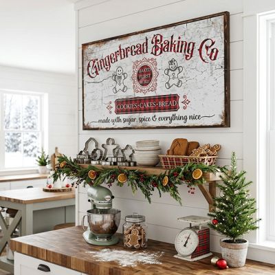 Gingerbread Baking Co Canvas Wall Sign