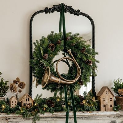 Glittered French Horn Christmas Ornament