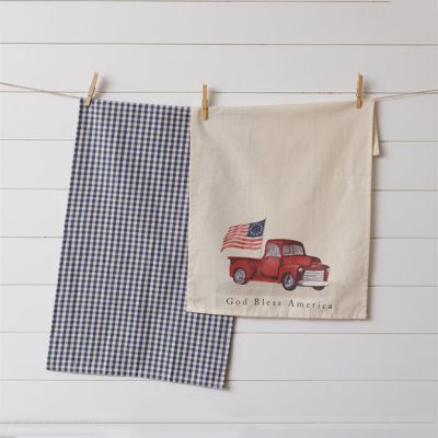 God Bless America Tea Towel Set of 2