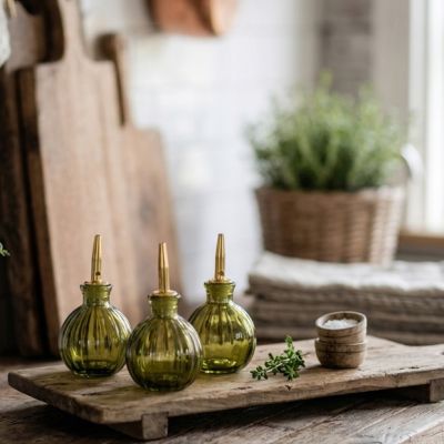 Golden Harvest Glass Kitchen Cruet
