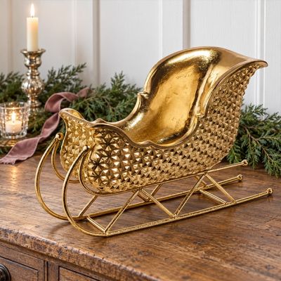 Golden Hearth Holiday Sleigh