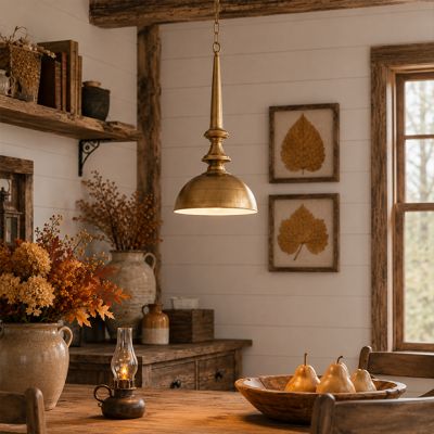 Golden Metal Pendant Light