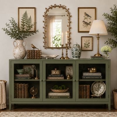 Gracious Green 3 Door Sideboard