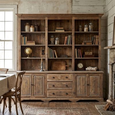 Grand Manor Farmhouse Cabinet | SHIPS FREE