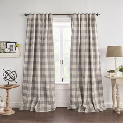 Gray Buffalo Check Curtain Panel