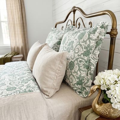Green Country Floral Euro Sham