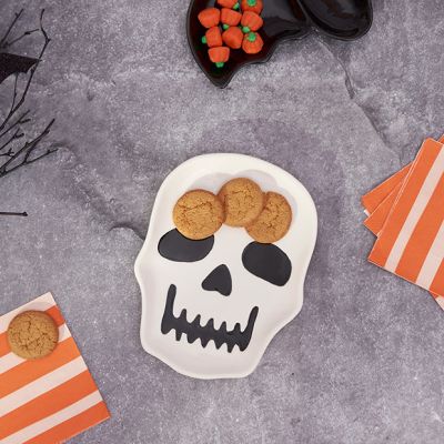 Grinning Skull Dinner Plate Set of 4