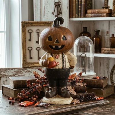 Halloween Pumpkin Kid Statue