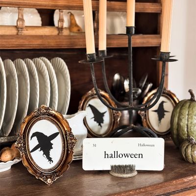 Halloween Theme Primitive Flash Card Set of 6