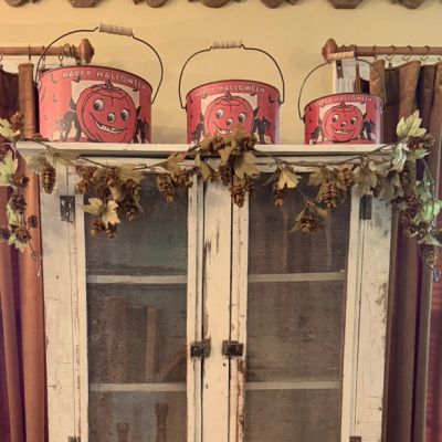 Happy Halloween Metal Bucket Set of 3
