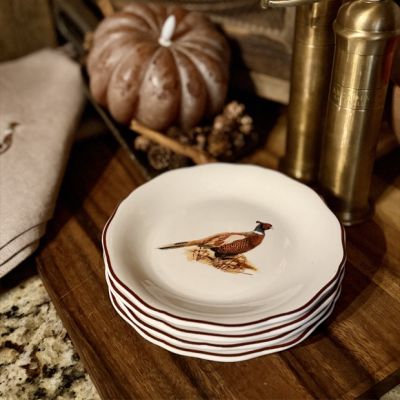 Harvest Hunt Assorted Pheasant Appetizer Plate Set of 4