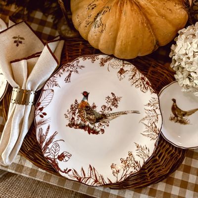 Harvest Hunt Scalloped Pheasant Dinner Plate