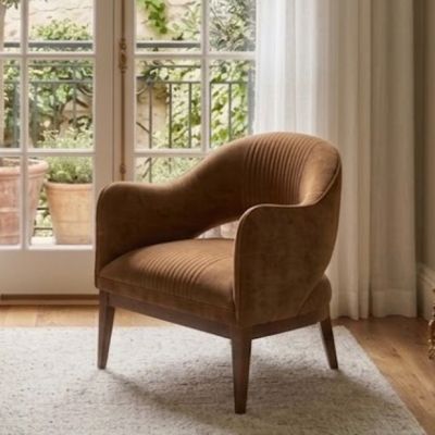 Hearthside Home Curved Back Accent Chair