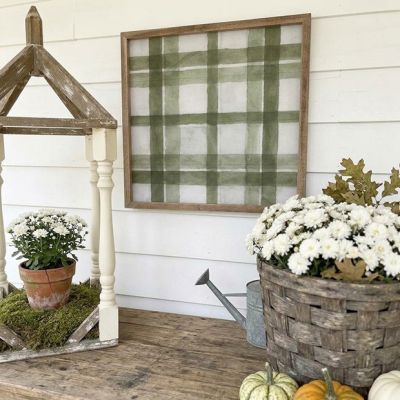 Hearthside Plaid Framed Wall Decor