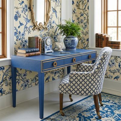 Heritage Manor Marlin Blue Writing Desk