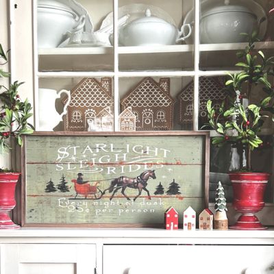 Holiday Signs II Starlight Sleigh Rides By Wellington Studio Wall Decor