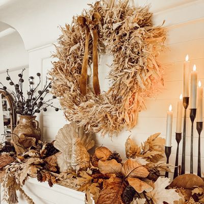 Homestead Harvest Corn Shuck Wreath by Sanderson Wreaths