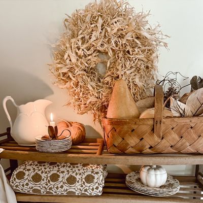 Homestead Harvest Corn Shuck Wreath by Sanderson Wreaths