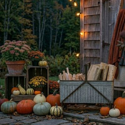 Iron Bucket Metal Firewood Holder