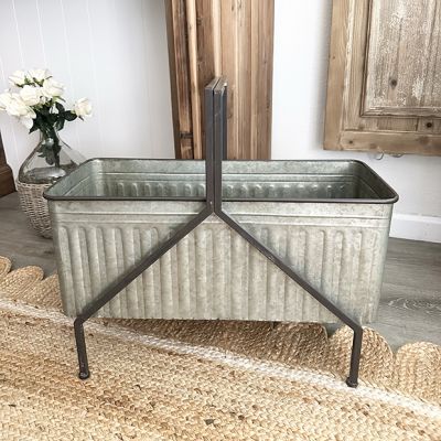 Iron Bucket Metal Firewood Holder