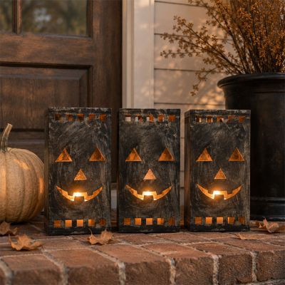 Jack O Lantern Tin Bag Luminary