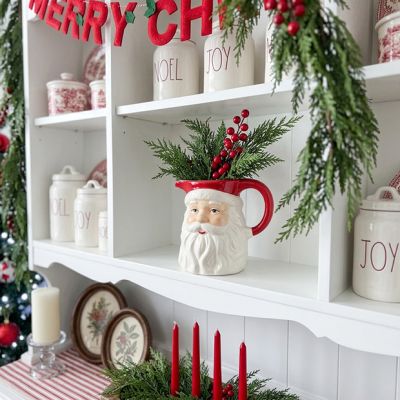Jolly Santa Christmas Pitcher