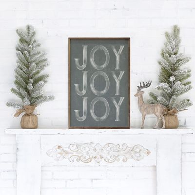 Joy On Repeat Gray Wall Art