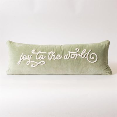 Joy to the World Sage Lumbar Pillow