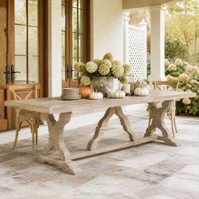 Large Indoor/Outdoor Trestle Dining Table