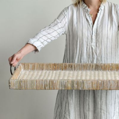 Large Rattan Tray