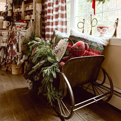 Large Rustic Metal Sleigh
