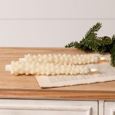 LED Taper Tree Candle Ivory Set of 2
