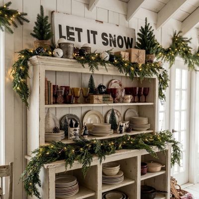 Let It Snow Wrapped Canvas Wall Sign
