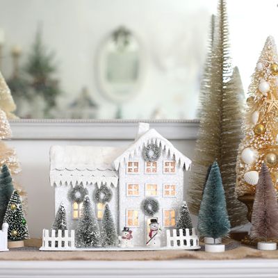 Light Up Snowy White Farmhouse
