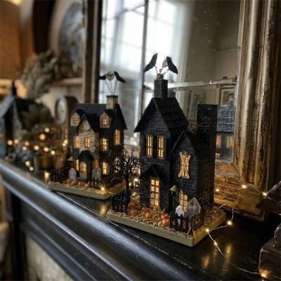Lighted Haunted Halloween House