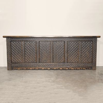 Long Rustic Pine 6 Door Sideboard