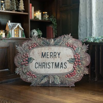 Merry Christmas Metal Dummy Board Sign