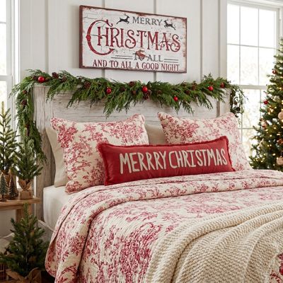 Merry Christmas Stonewashed Lumbar Pillow