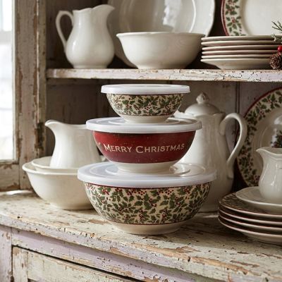 Merry Christmas Storage Bowl Set of 3