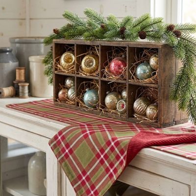 Merry Homestead Plaid Table Runner