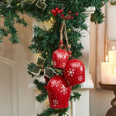 Merry Snowflake Metal Bell Set of 3