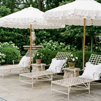 Metal Lattice Outdoor Patio Lounger