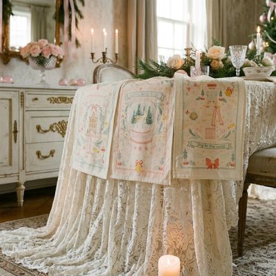 Mistletoe Manor Cotton Tea Towels Set of 3