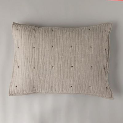 Natural Cottage Farmhouse Tack Stitch Sham Set of 2 Standard