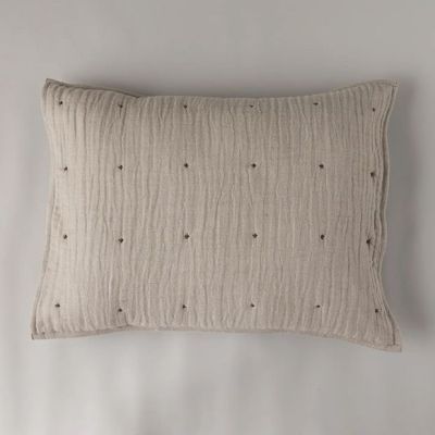Natural Cottage Farmhouse Tack Stitch Sham Set of 2 Standard