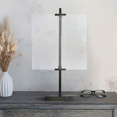 Old Mill Floating Glass Photo Frame with Stand
